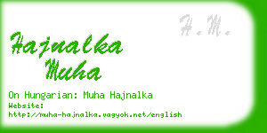 hajnalka muha business card